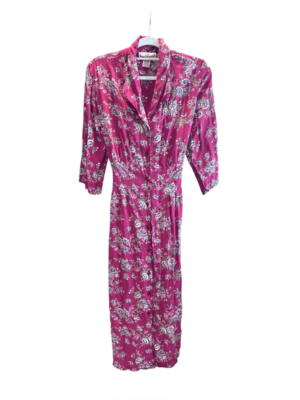 April Cornell Floral Button Midi Dress Women’s Medium Cottagecore Prairie Boho